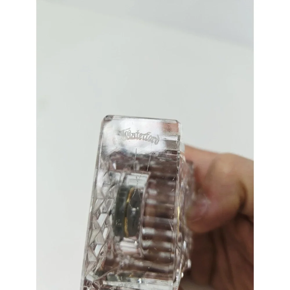 Waterford Crystal miniature mini desk clock needs batteries 3